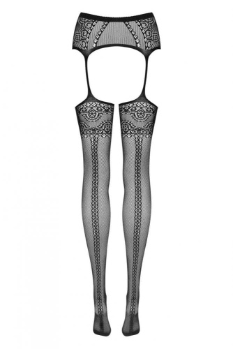 Obsessive S225 - Чулки с поясом (черные) S/M/L