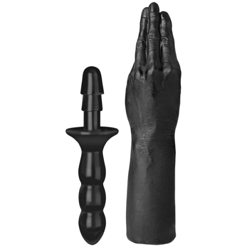Doc Johnson Titanmen Hand with Vac-U-Lock Compatible Handle - рука для фістингу, 29х6.9 см (чорний)