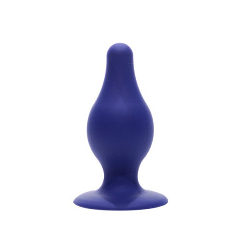 SilexD Model 2 size M Blue - двухслойная анальная пробка Blue, 9.3х4 см (синий) - sex-shop.ua