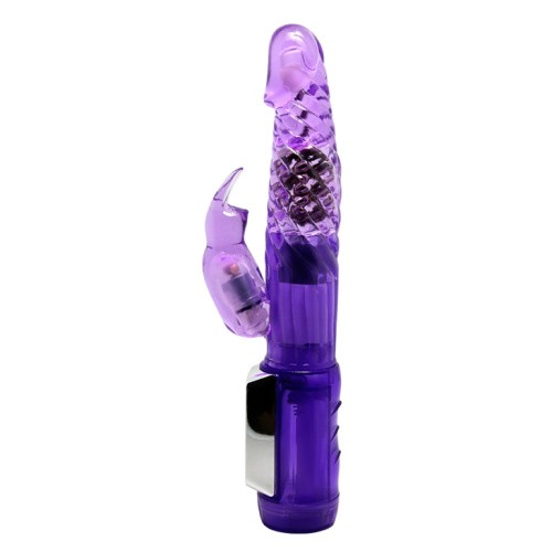 LyBaile Enthusiasm Cowboy Vibrator Purple - Вибратор со стимулятором клитора в форме кролика , 21.5х3 см (фиолетовый)