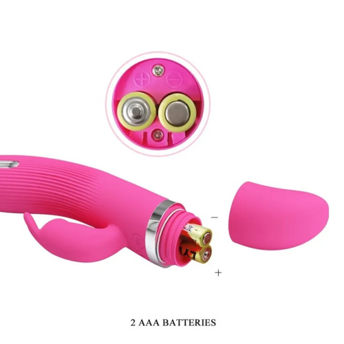 LyBaile Pretty Love Ingram Vibrator - Вібратор-кролик з електростимуляцією, 19.2х3.5 см (рожевий) - купити в Україні | Секс шоп SEX-SHOP.ua