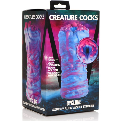 CC Cyclone Squishy Alien Vagina Stroker - Мастурбатор, 16,5 см (радужный) - sex-shop.ua