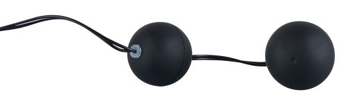 Velvet Vibrating Black Balls - Вагинальные шарики с вибрацией, 9.1 см (черный) - sex-shop.ua