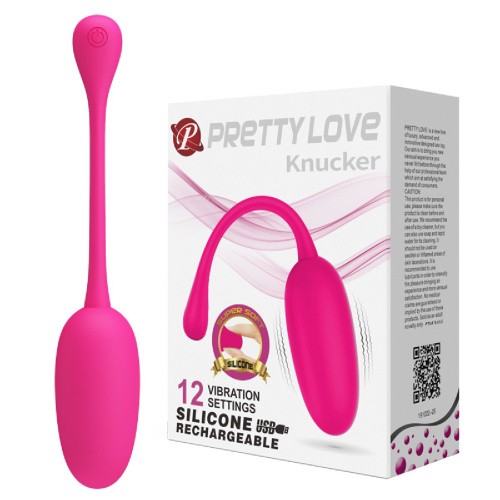 LyBaile Pretty Love Knucker Vibrating Egg виброяйцо с 12 режимами вибрации, 18.6х3.4 см