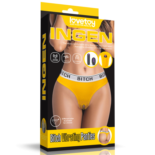 LoveToy - Bitch Vibrating Panties (24~27 inch waist) - Трусики с вибропулей