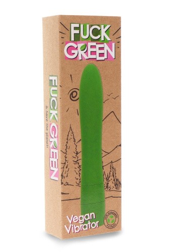 Fuck Green Vegan Vibrator - Вібратор, 17 см (зелений)