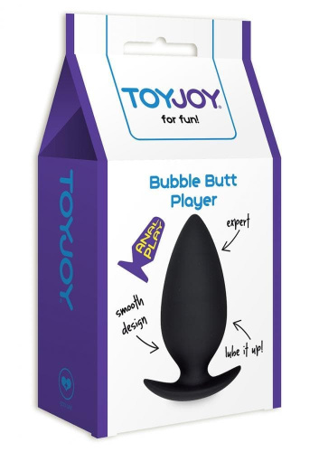 Toy Joy Bubble Butt Player Expert - Анальная пробка, 10.5х4.5 см (черный) - sex-shop.ua