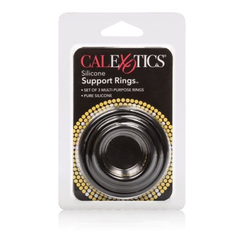 Ерекційні кільця Silicone Support Rings (чорний)