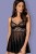 Obsessive Letica babydoll - сексуальный бэби долл, S/M (чёрный)