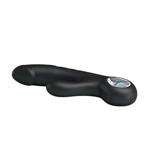 Pretty Love Selene Vibrator - Вібратор із реалістичною головкою та кліторальним стимулятором, 19х3.3 см (чорний) - купити в Україні | Секс шоп SEX-SHOP.ua