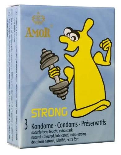 Amor Strong - презервативы для анального секса, 3 шт - sex-shop.ua