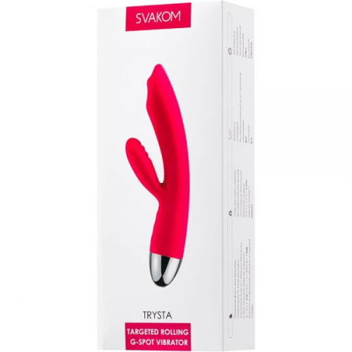 Svakom Trysta Violet - Вибромассажер с инновационными методами стимуляции, 18.5х3 см (розовый) - sex-shop.ua