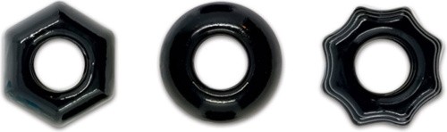 Ns Novelties Renegade Chubbies Rings - Набір ерекційних кілець (чорний)