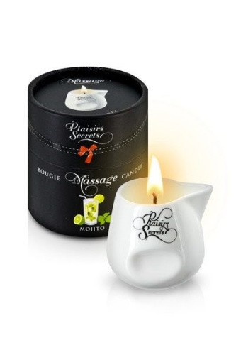 Plaisir Secret Mojito - Массажная свеча с ароматом Мохито в подарочной упаковке, 80 мл - sex-shop.ua