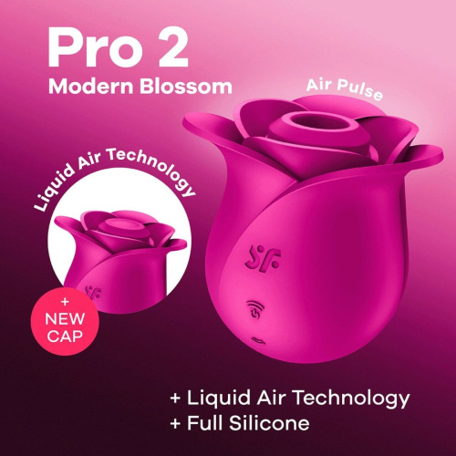 Satisfyer Pro 2 Modern Blossom - Вакуумный клиторальный стимулятор, 6,7 см (розовый) - sex-shop.ua