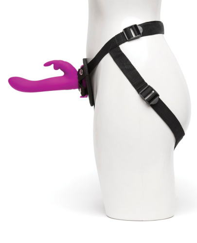 Happy Rabbit Vibrating Strap-On Harness Set - Страпон с вибратором кроликом, 12.7х3.2 см