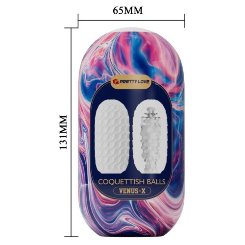 Pretty Love Coquettish Balls Venus X Egg Pink - Мастурбатор, 13,1 см (рожевий)