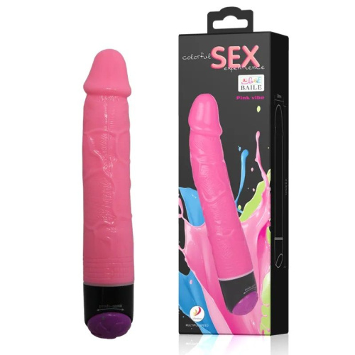 Multi Speed Jelly Vibe Pink - Реалістичний вібратор, 23.8х3.8 см (рожевий) - купити в Україні | Секс шоп SEX-SHOP.ua