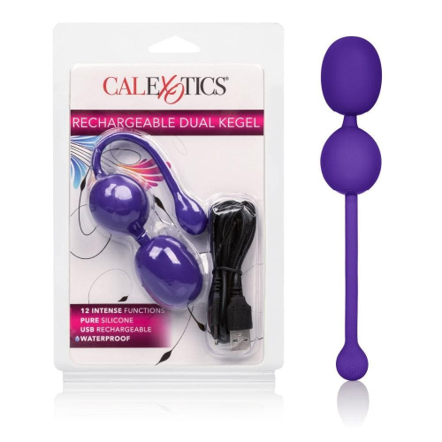 CalExotics Rechargeable Dual Kegel Вагінальні кульки 9х3. 2 см. (фіолетовий)