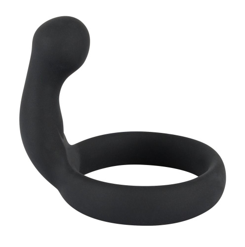 Black Velvets Cock RIng - Эрекционное кольцо со стимулятором простаты, 4.5 см (чёрный)