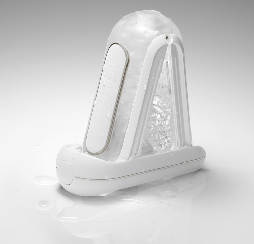 Tenga Flip Zero EV (Electronic Vibbration) - раскладной японский мастурбатор с вибрацией, 18х7.5 см (белый)