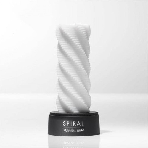Tenga 3D Spiral - мастурбатор з антибактеріального еластомеру з сріблом, 11. 6х4. 8 см (білий) - купити в Україні | Секс шоп SEX-SHOP.ua