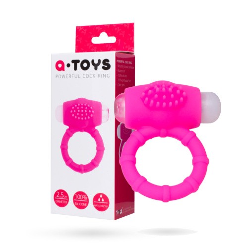 Toyfa A-Toys - виброкольцо с шипами, 5х2.5 см (розовый)