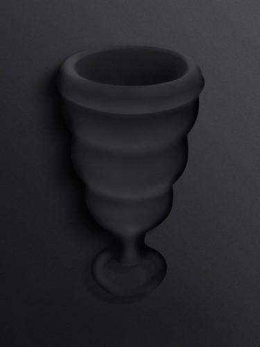 Gvibe Gcup Black силіконова менструальна чаша із захистом від протікання, 5 мл (чорний)
