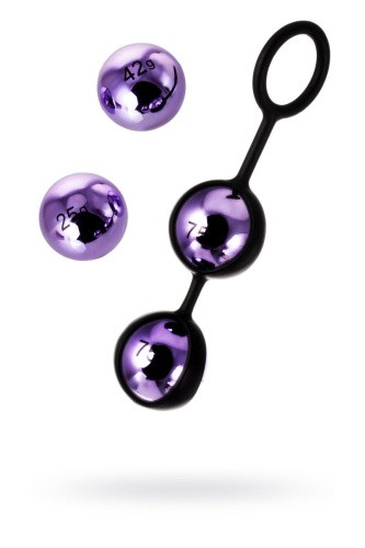 Toyfa - A-Toys - Набор вагинальных шариков со смещённым центром, 3.5 см (фиолетовый) - sex-shop.ua