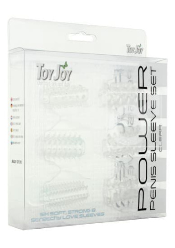 Toy Joy - Power Penis Sleeve - Насадка на пеніс, 4х1.5 см 1 шт (блакитний)