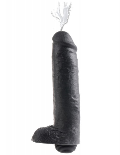 Фаллоимитатор с эякуляцией King Cock Squirting 11, 22,8х6,6 см (черный)