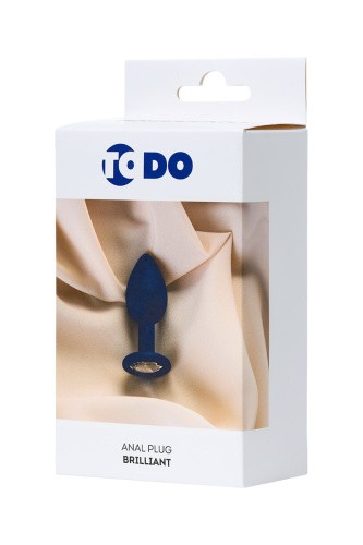 ToDo By Toyfa Brilliant - Анальна пробка з каменем, 7х2.8 см (синій) - купити в Україні | Секс шоп SEX-SHOP.ua
