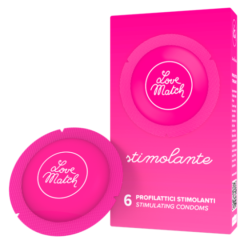 Love Match Stimolante (Ribs & Dots) - рельєфні презервативи, 6 шт