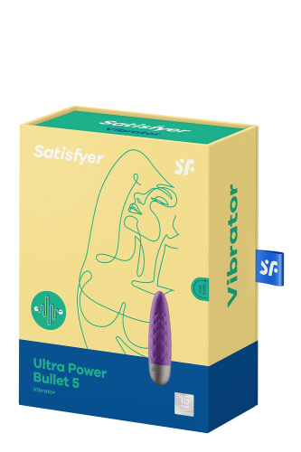 Satisfyer Ultra Power Bullet 5 - Вибропуля, 9,6х2,6 см, (фиолетовая) - sex-shop.ua
