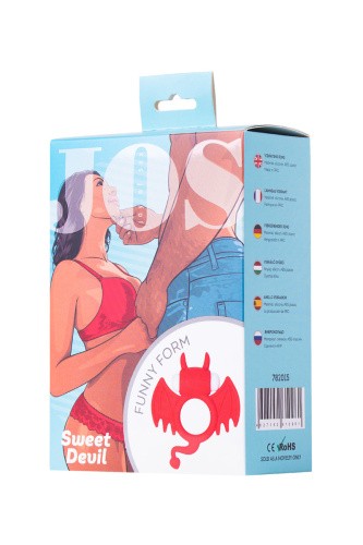 Toyfa Jos Sweet Devil - виброкольцо, 8.5х3.5 см (красный)