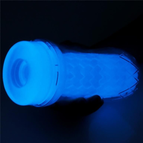 LoveToy Lumino Play Masturbator Crystal Pocketed - мастурбатор, светящийся в темноте, 20.5х8 см (прозрачный)