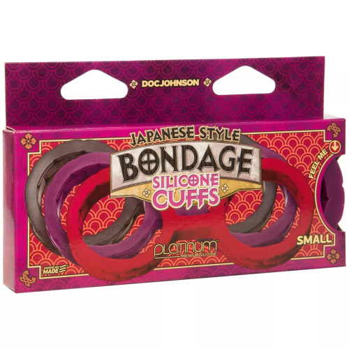 Doc Johnson Bondage Silicone Cuffs Small - Наручники силиконовые (фиолетовые)