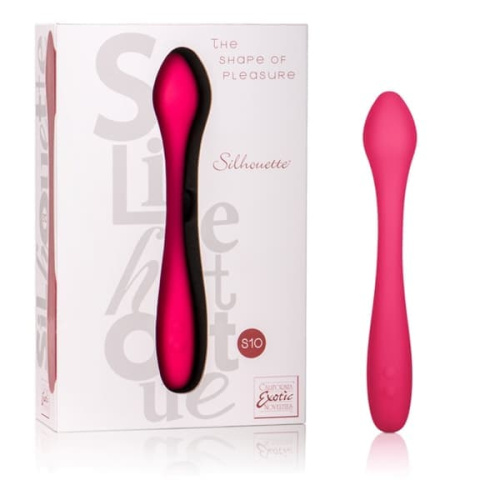 California Exotic Novelties Silhouette S10 - Інтимний вібромасажер, 16.5х3.25 см (рожевий) - купити в Україні | Секс шоп SEX-SHOP.ua