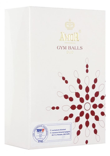 Вагинальные шарики Amor Gym Balls Duo (голубые с розовым) - sex-shop.ua
