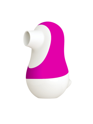 Містер Факер Pinguino - 2в1 вакуумний стимулятор з рухомим язичком, 9.4x6.2 см (рожевий)