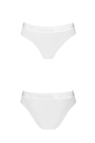 Passion PS002 Panties - Трусики с прозрачной вставкой, S (белые)