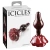 Pipedream Icicles N 76 - стеклянная анальна пробка с розой в основании, 6,1х3 см (красный)