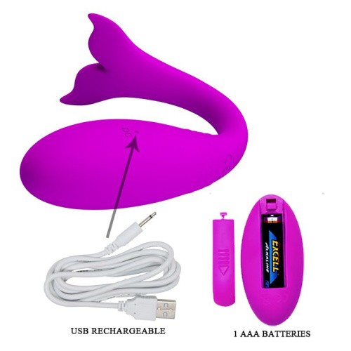 LyBaile Pretty Love Jordyn Wireless Stimulator - вибратор для пар с дистанционным пультом, 11.9х3.9 см (фиолетовый) - sex-shop.ua