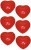 Orion Herzluftballon - Надувные шарики в форме сердца, 6 шт - sex-shop.ua