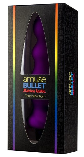 Adrien Lastic Bullet Amuse Purple - анальна пробка з вібрацією 14.5х3, 9см (пурпурний)