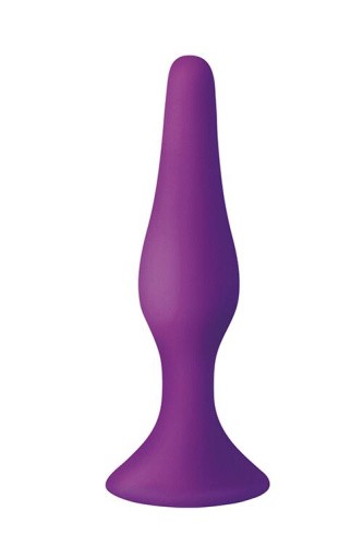 MAI Attraction Toys №34 анальна пробка на присосці, 12,5 х3, 2 см (фіолетовий)