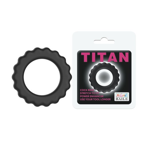 TITAN Cock Ring Pink - Эрекционное кольцо, 4,2 см (черный)
