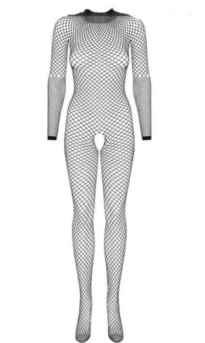 Obsessive N121 - Бодистокинг-сетка с пикантным вырезом, S-L (чёрный)