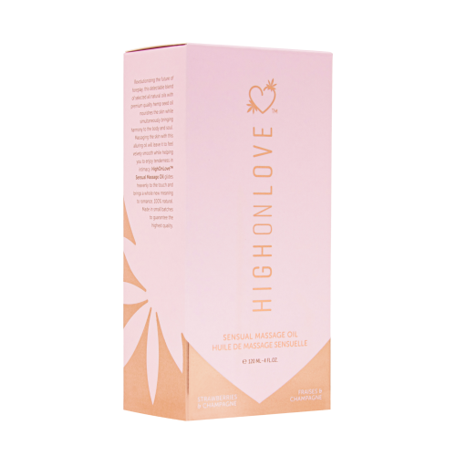 Массажное масло Sensual Massage Oil Strawberries&Champagne, 120 мл (клубника и шампанское)