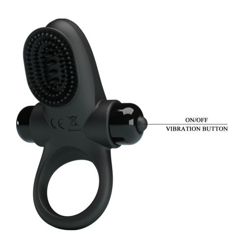 LyBaile Pretty Love Vibrant Penis Ring II Black - виброкольцо, 8.6х3 см (черный)